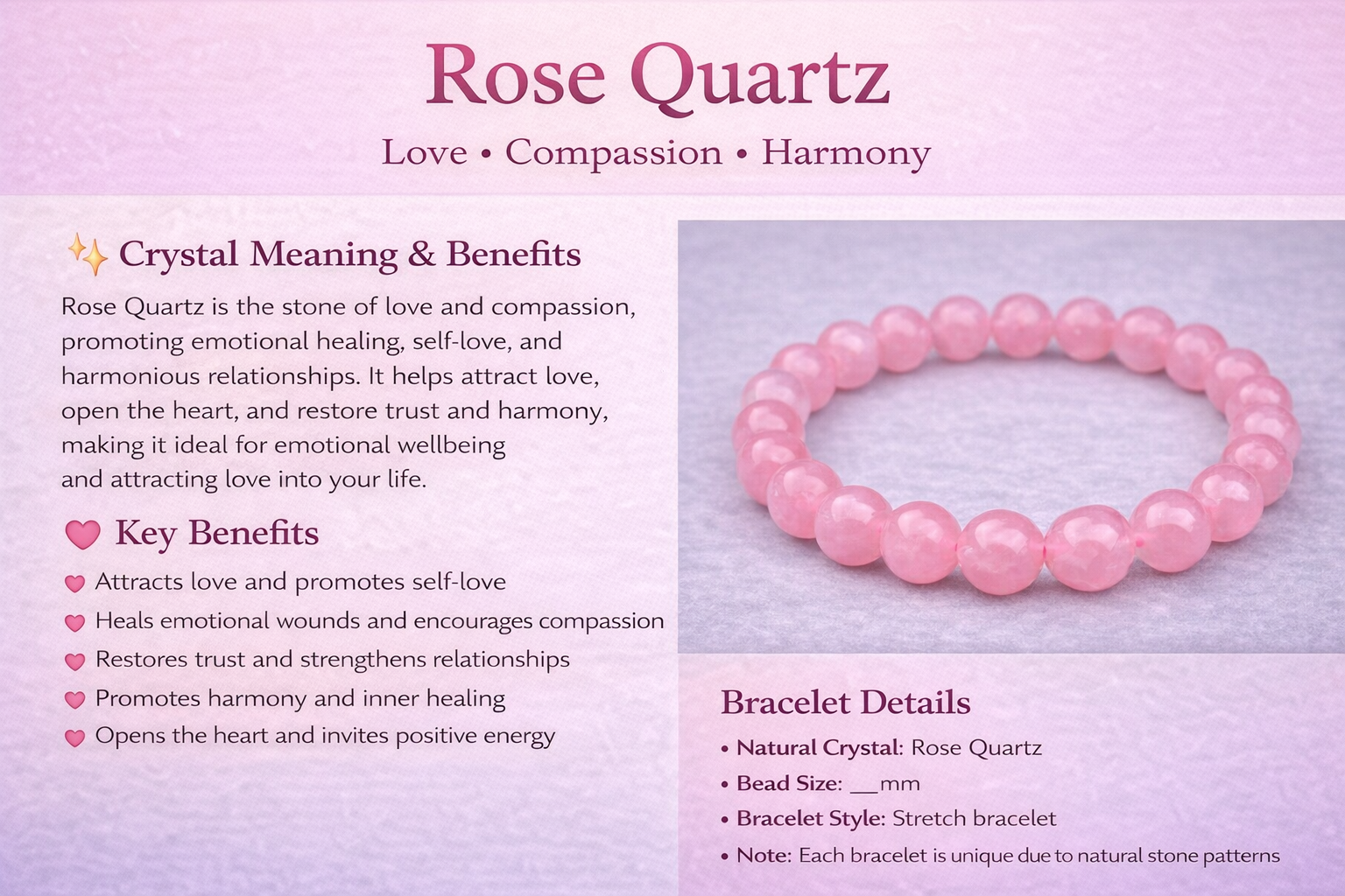 Rose Quartz Bracelet