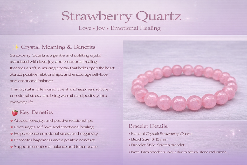 Strawberry Quartz Bracelet